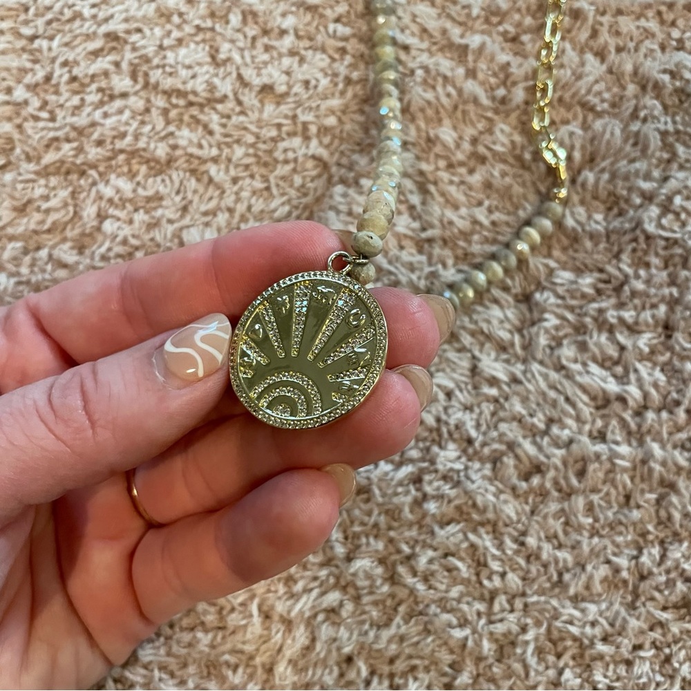 Pansy Day for Love & Light necklace